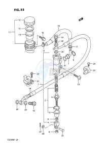 TS200R (E4) drawing REAR MASTER CYLINDER