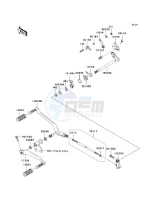 VN 2000 D [VULCAN 2000 LIMITED] (D1) D1 drawing GEAR CHANGE MECHANISM