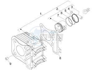 Fly 50 4T 4V USA (EMEA) drawing Cylinder-piston-wrist pin unit