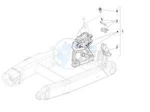 California 1400 Custom ABS 1380 WEG drawing Pinza freno posteriore