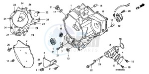 TRX250XB drawing REAR CRANKCASE COVER