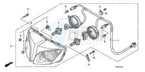 CBF1000T9 F / ABS CMF drawing HEADLIGHT