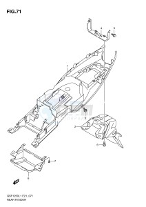 GSF1250 (E21) Bandit drawing REAR FENDER (GSF1250L1 E21)