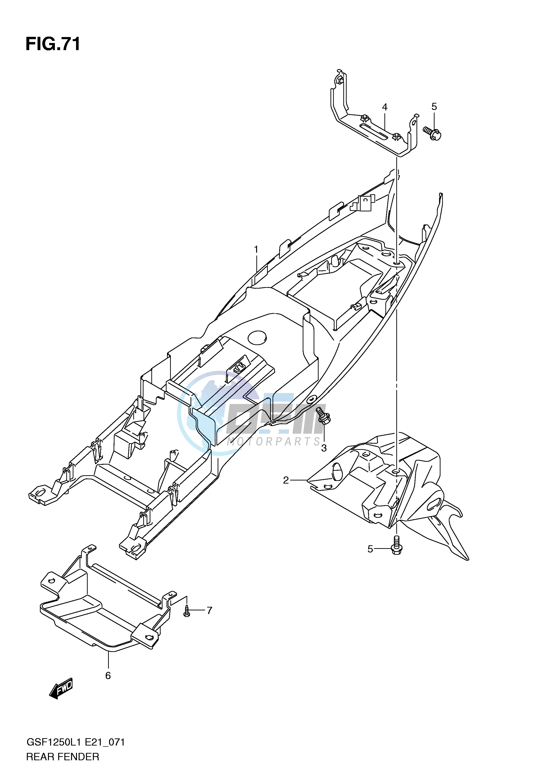 REAR FENDER (GSF1250L1 E21)