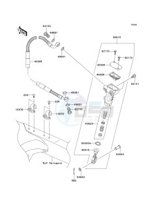 KX 450 D (KX450F) (F8F) D8F drawing REAR MASTER CYLINDER