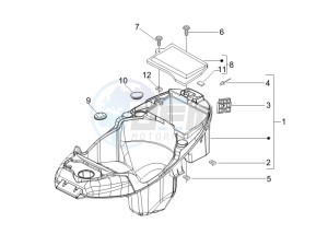 Liberty 200 4t e3 drawing Helmet box - Undersaddle