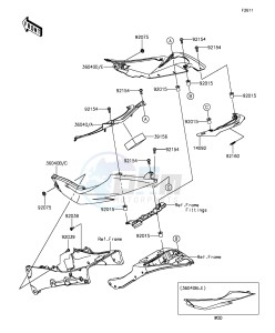 NINJA ZX-6R ABS ZX636FGFA GB XX (EU ME A(FRICA) drawing Side Covers