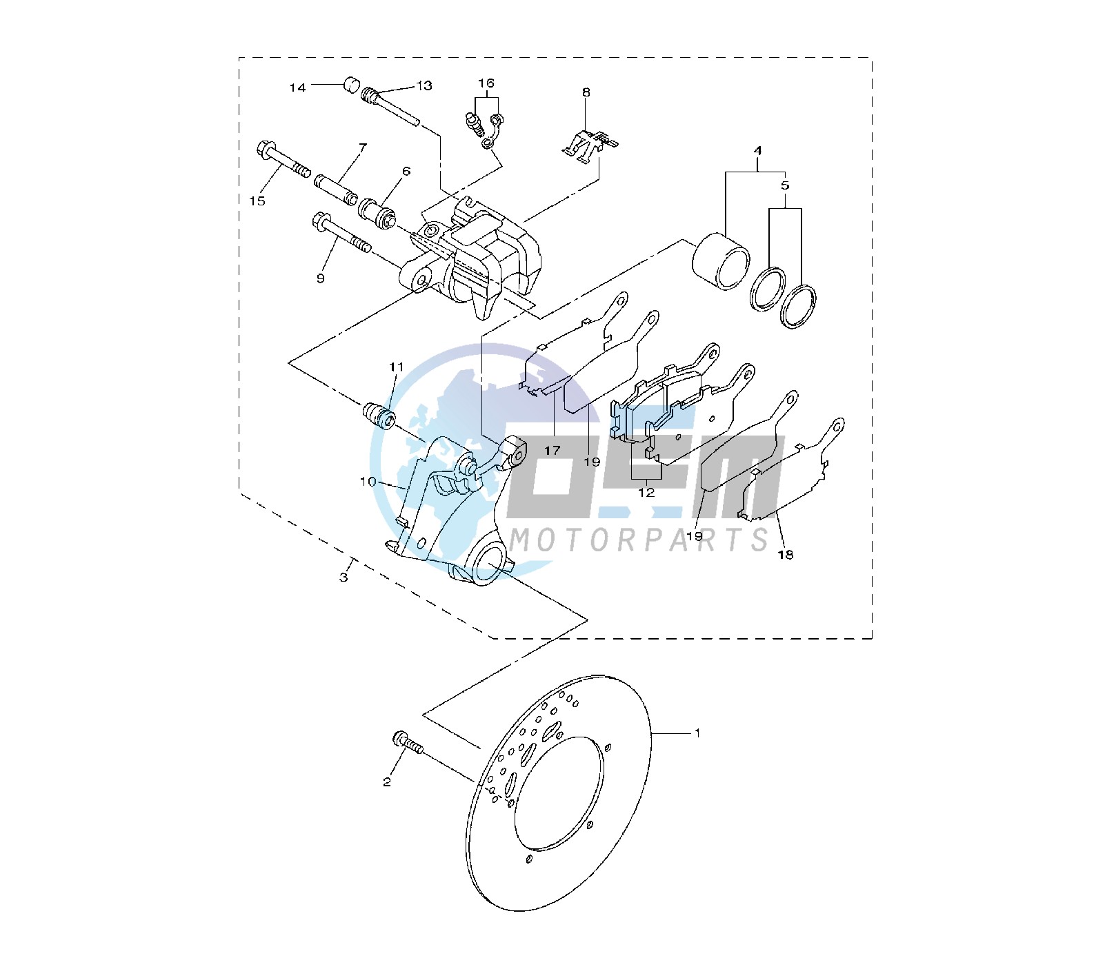 REAR BRAKE CALIPER