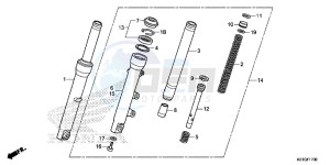 SH125G SH125S UK - (E) drawing FRONT FORK