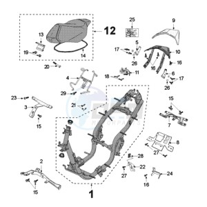 FIGHT 3 R 4T drawing FRAME AND SADDLE