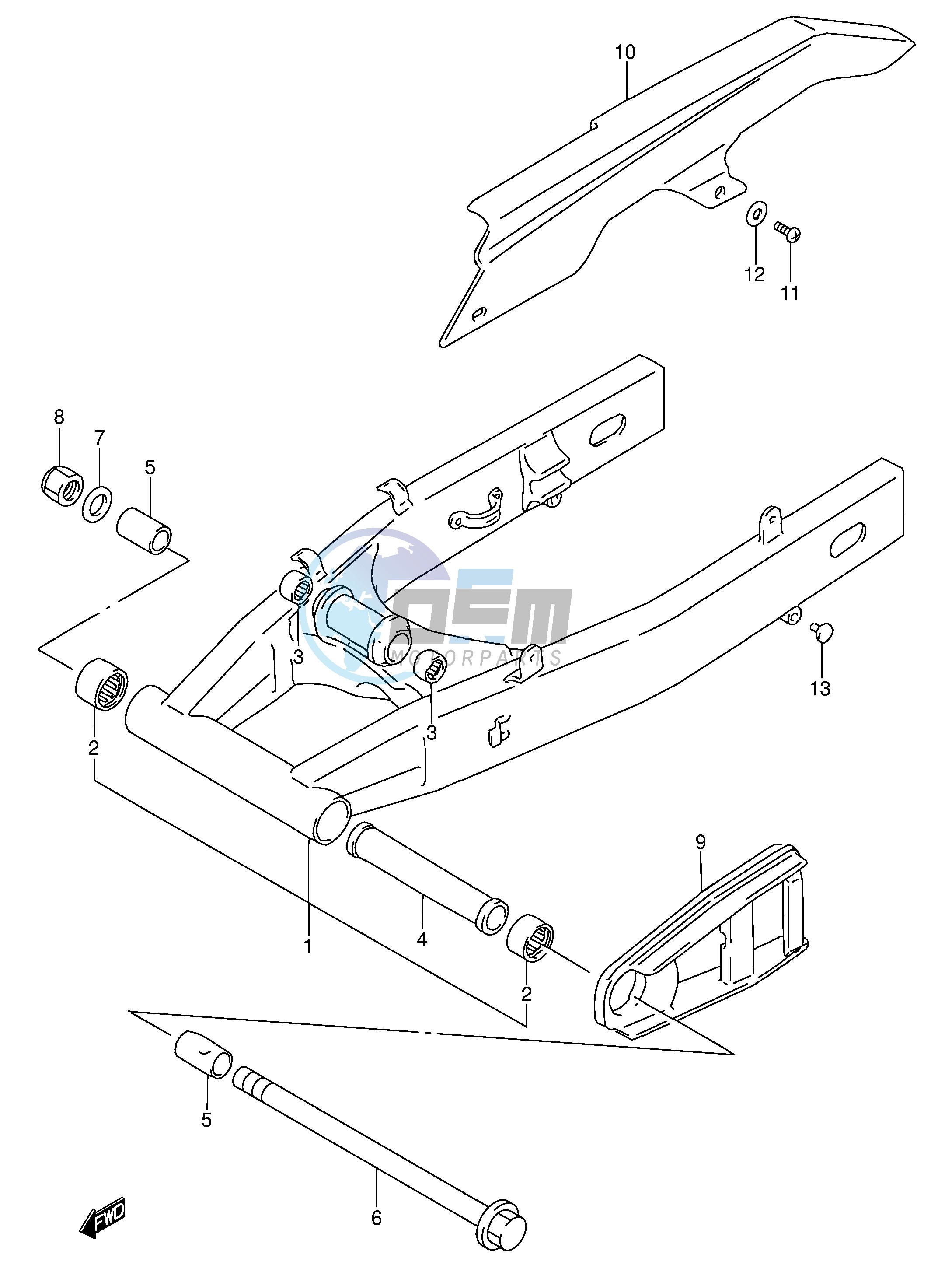 REAR SWINGING ARM (MODEL P R S)