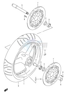 TL1000R (E2) drawing FRONT WHEEL