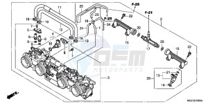 CB1100AD CB1100 ABS UK - (E) drawing THROTTLE BODY