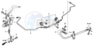 NSS250 drawing REAR BRAKE PIPE (NSS2501/2)