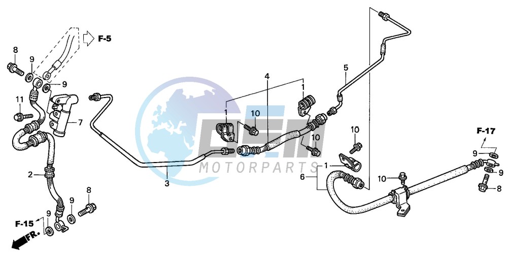 REAR BRAKE PIPE (NSS2501/2)