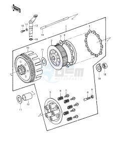 KDX 250 A [KDX250] (A1) [KDX250] drawing CLUTCH