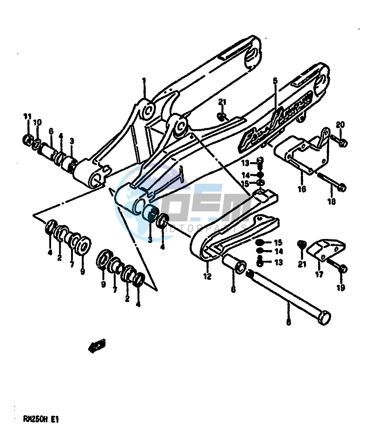 REAR SWINGING ARM (MODEL H)