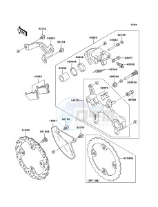 KX450F KX450EBF EU drawing Rear Brake