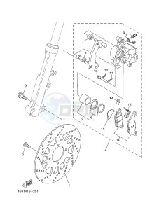 T110C (40B6) drawing FRONT BRAKE CALIPER