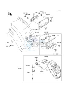 VN 2000 D [VULCAN 2000 LIMITED] (D1) D1 drawing TAILLIGHT-- S- -