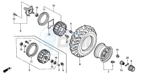 TRX350TM RANCHER S drawing FRONT WHEEL