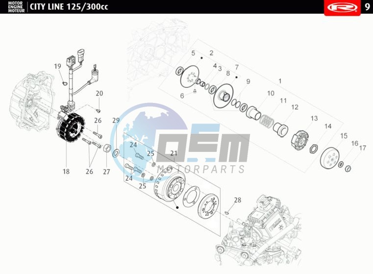 FLYWHEEL MAGNETO - CLUTCH COMPLETE