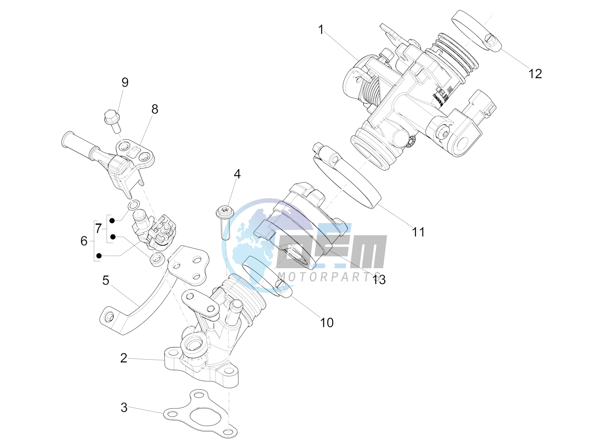 Throttle body - Injector - Union pipe