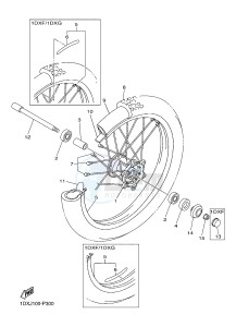 WR450F (1DXJ 1DXF 1DXH 1DXG) drawing FRONT WHEEL