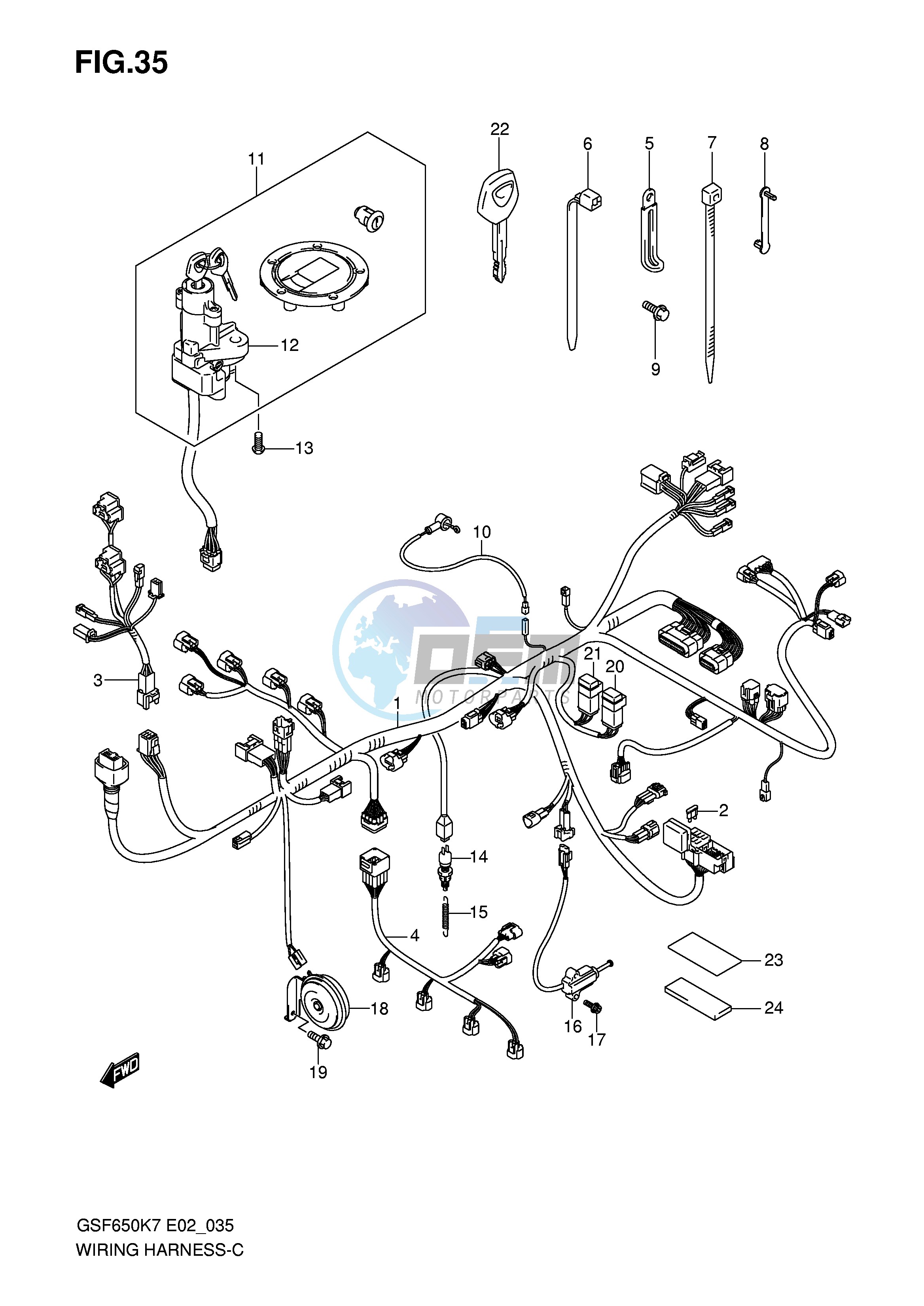 WIRING HARNESS (GSF650SK7 SK8 SUK7 SUK8)