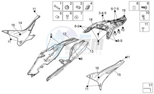 Tuono 1000 v4 R APRC ABS drawing Rear body I