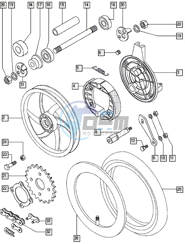 Rear wheel