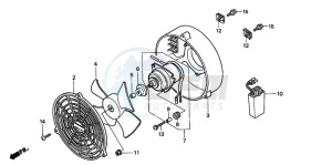 TRX350FM RANCHER 4X4S drawing COOLING FAN KIT