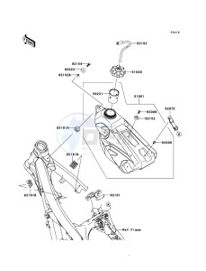 KX250F KX250ZDF EU drawing Fuel Tank