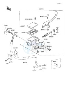 KL 250 D [KLR250] (D7-D9) [KLR250] drawing FRONT MASTER CYLINDER-- KL250-D8_D9- -