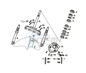 JET 14 125I/X8A L7 drawing FRONT FORK/ FRONT FENDER / STEERING HEAD BEARING