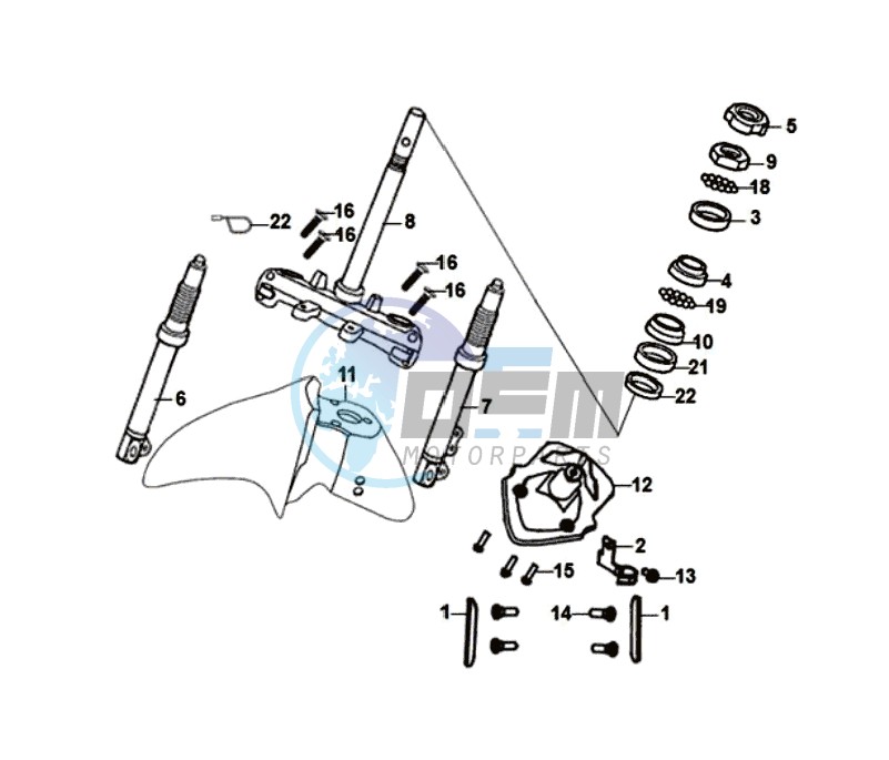 FRONT FORK/ FRONT FENDER / STEERING HEAD BEARING