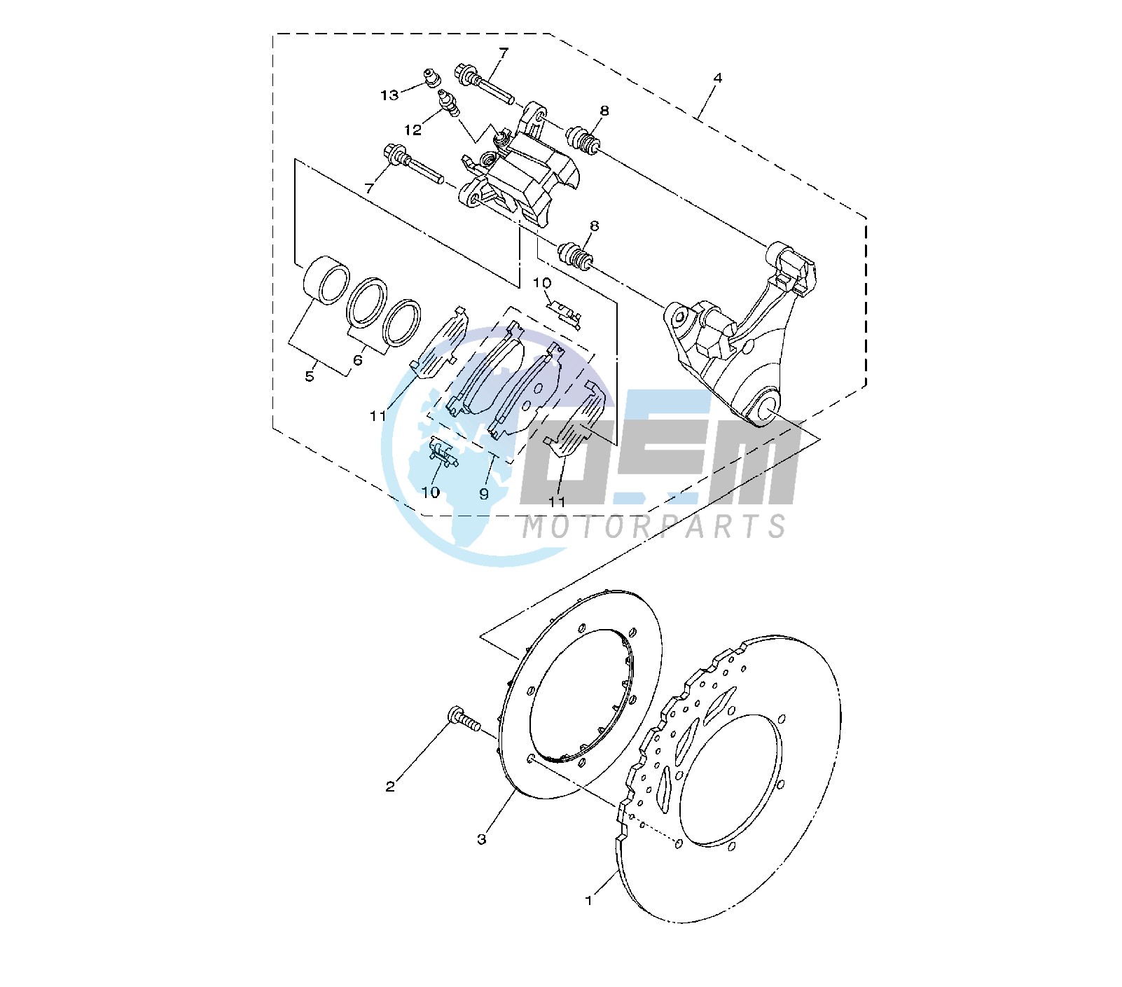 REAR BRAKE CALIPER