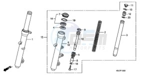 FES1509 Europe Direct - (ED / 2ED) drawing FRONT FORK