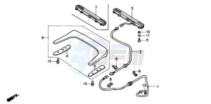 GL1500A GOLDWING ASPENCADE drawing HIGH MOUNT STOP LIGHT (EXCEPT G)