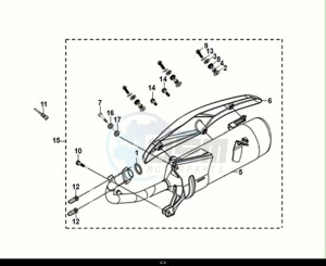 MIO 50I (FS05W2-EU) (E5) (M1) drawing EXHAUST MUFFLER