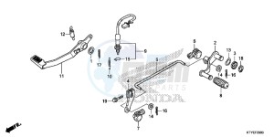 CBR125RTF CBR125RT UK - (E) drawing PEDAL