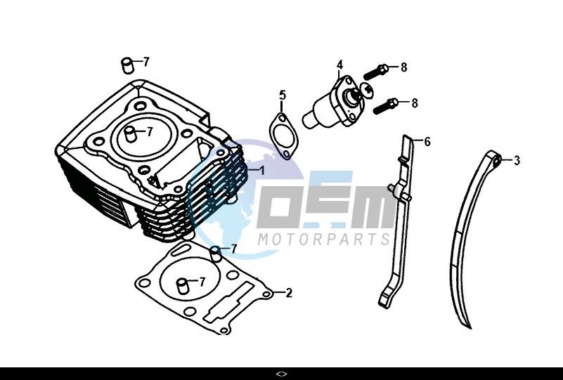 CYLINDER CHAIN TENSIONED