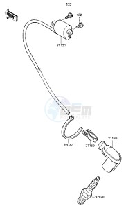 KX 80 J [BIG WHEEL] (J2) [BIG WHEEL] drawing IGNITION COIL