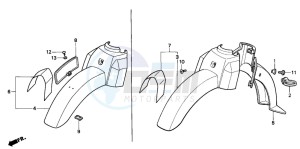 PK50S drawing FRONT FENDER