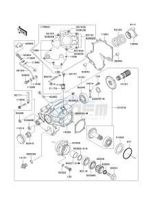 VN 1600 D [VULCAN 1600 NOMAD] (D6F-D8FA) D7F drawing FRONT BEVEL GEAR