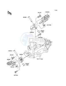 KX450F KX450D6F EU drawing Footrests