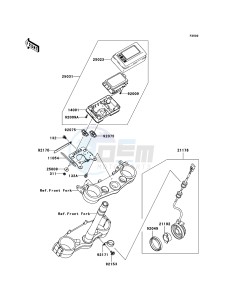 KLX450R KLX450A9F EU drawing Meter(s)