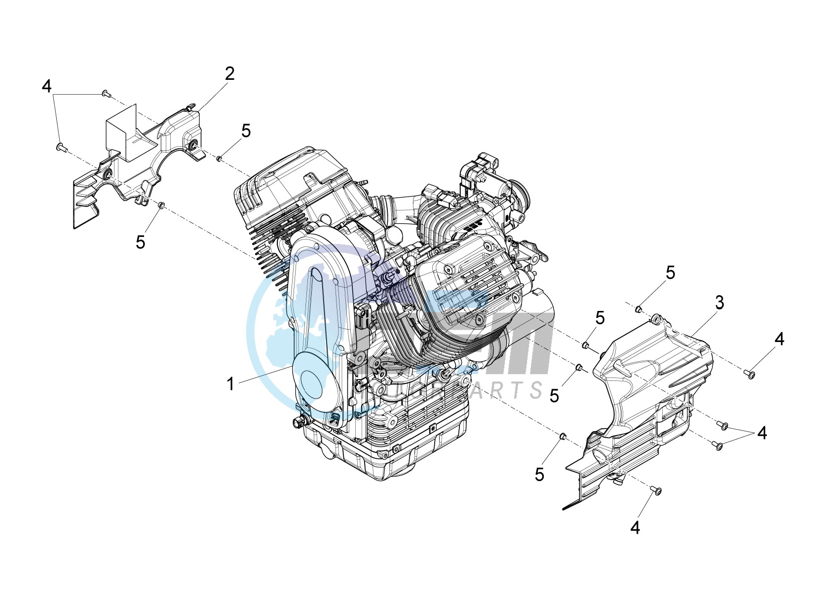 Engine-Completing part-Lever