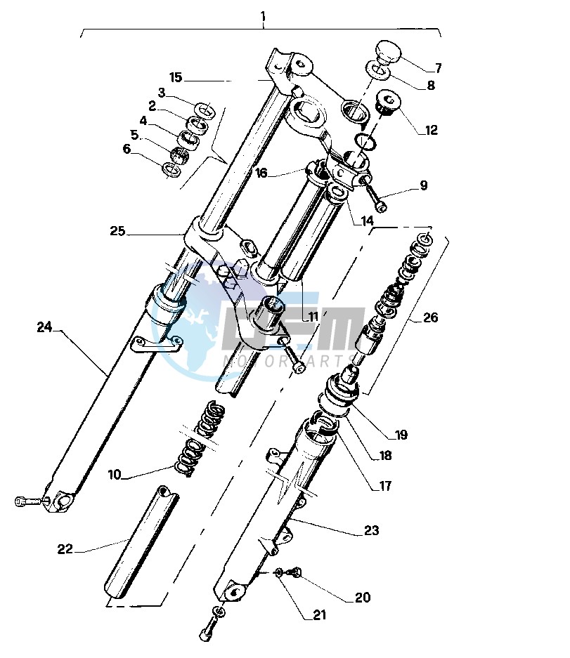 Front fork model m; n i.m. b