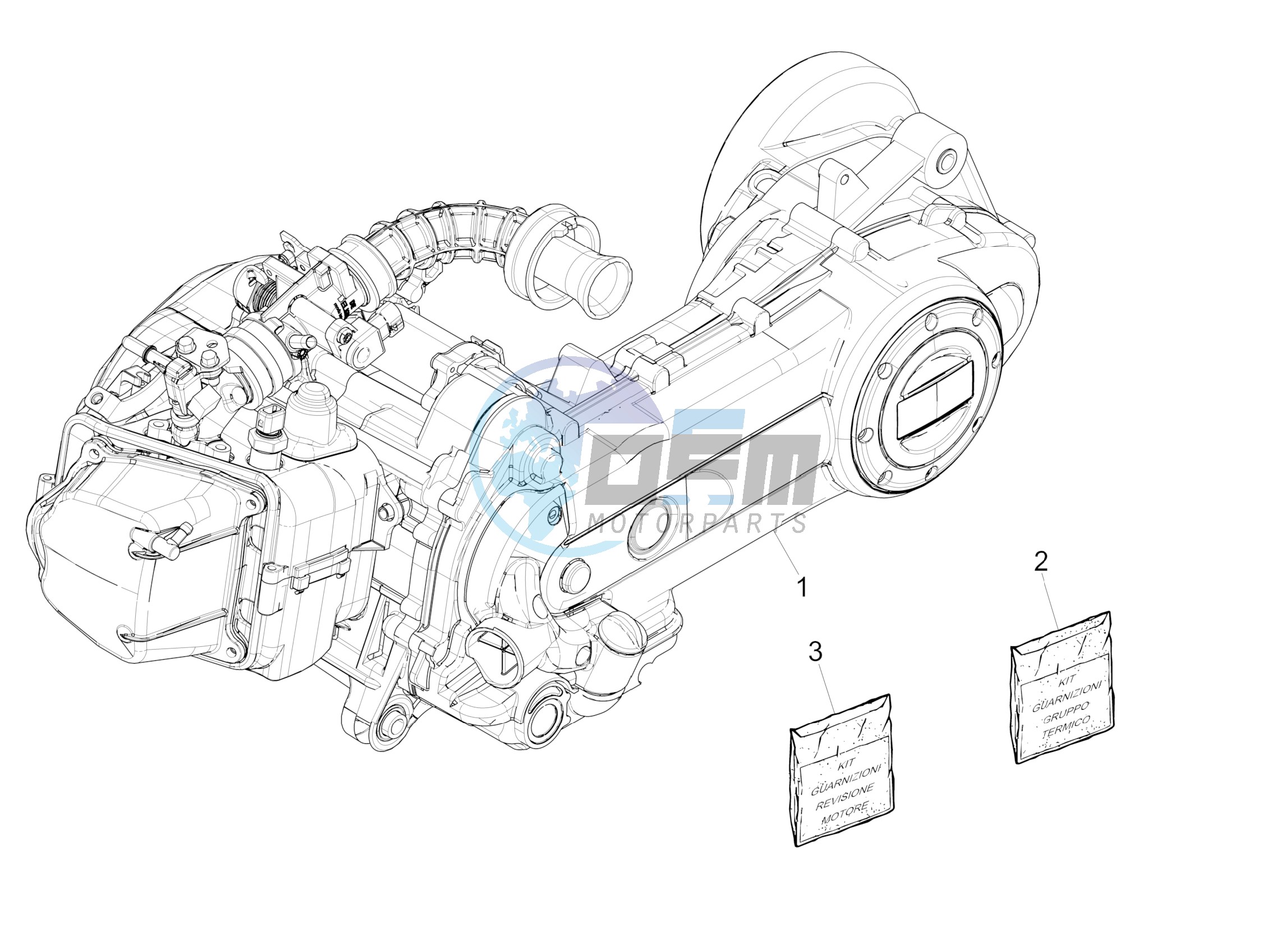 Engine, assembly